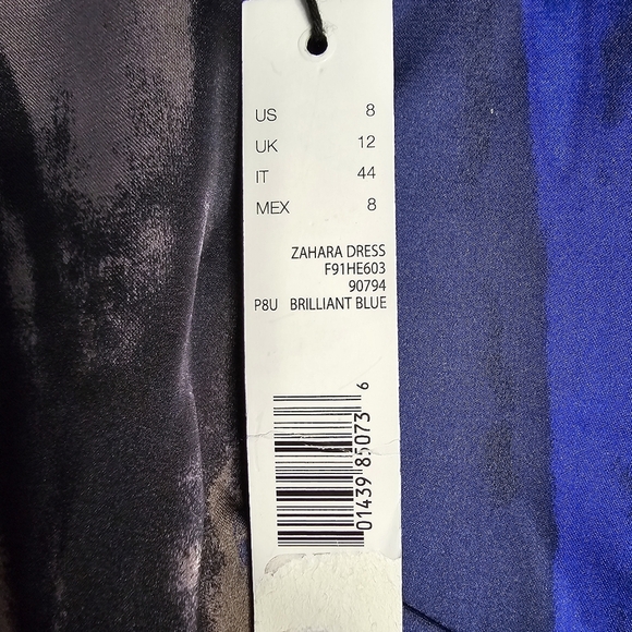 TAHARI SAHARA Elegant Blue and Black Women's Dress NWT  size 8 - Picture 10 of 15